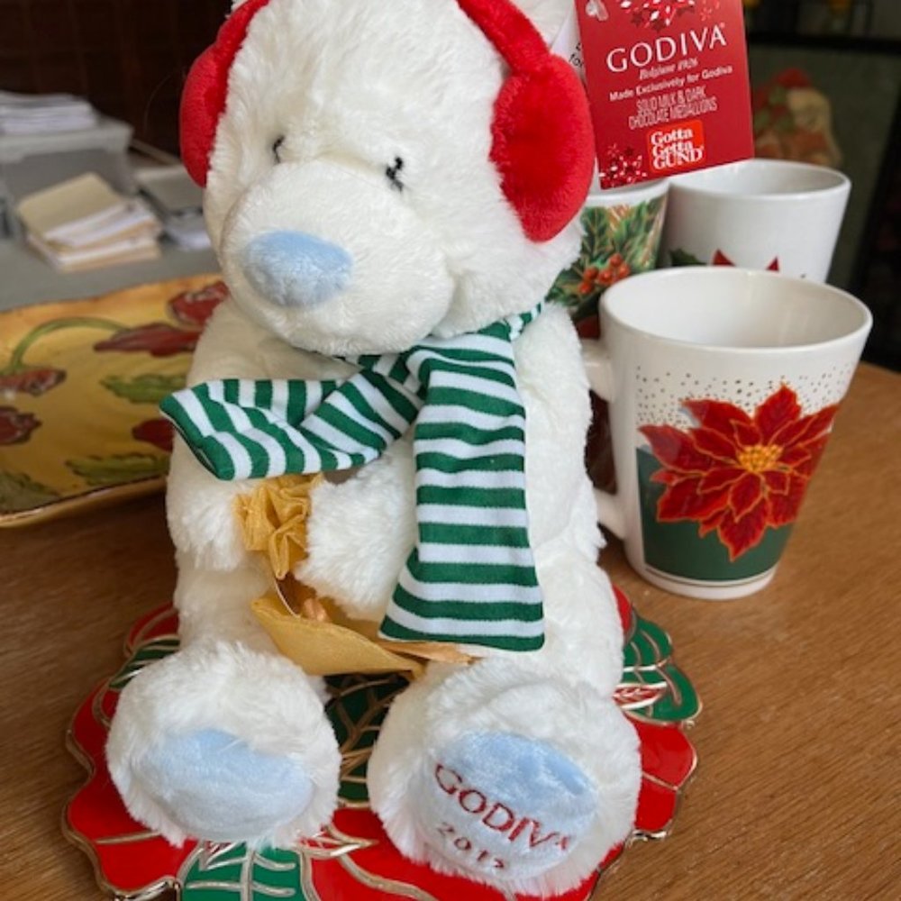 GUND Godiva Christmas Bear 2015